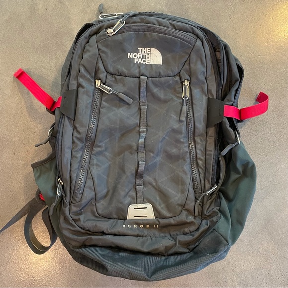 The Northface surge 2 black backpack laptop bag